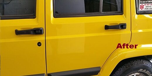 Denting and painting after