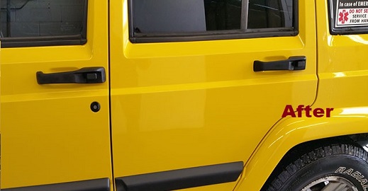 Denting and painting after
