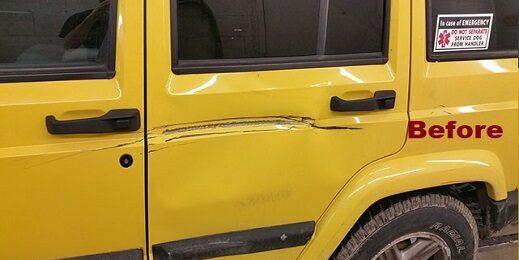 Denting and painting before Denting and painting before