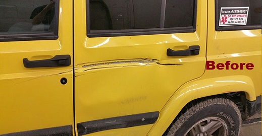 Denting and painting before